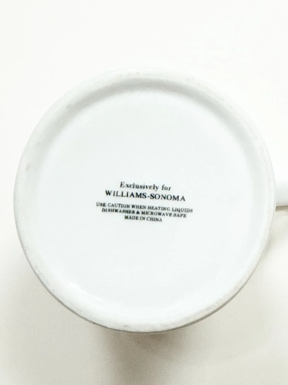Williams Sonoma Monogram Initial Coffee Mug
